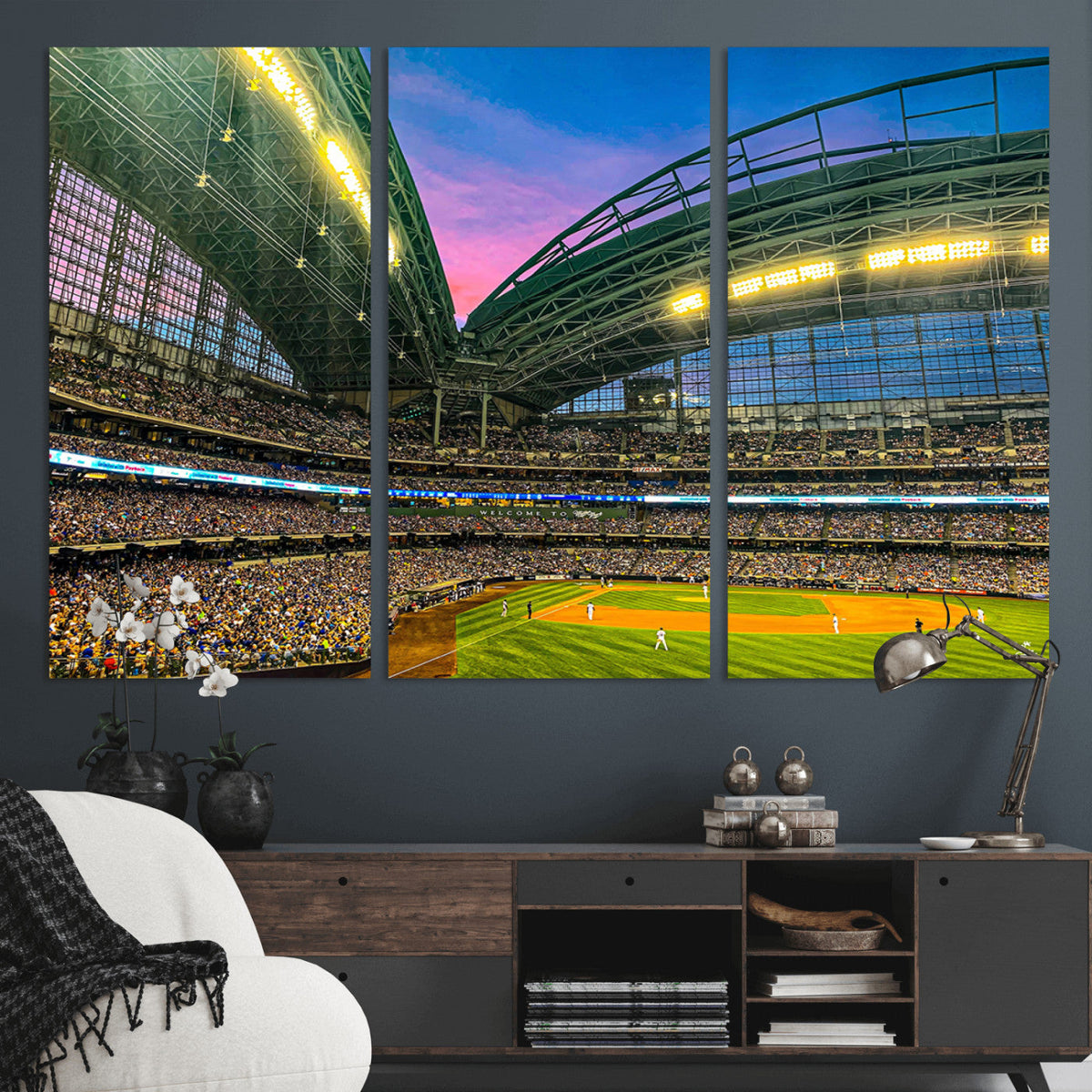Milwaukee Brewers Baseball Team Print Canvas- American