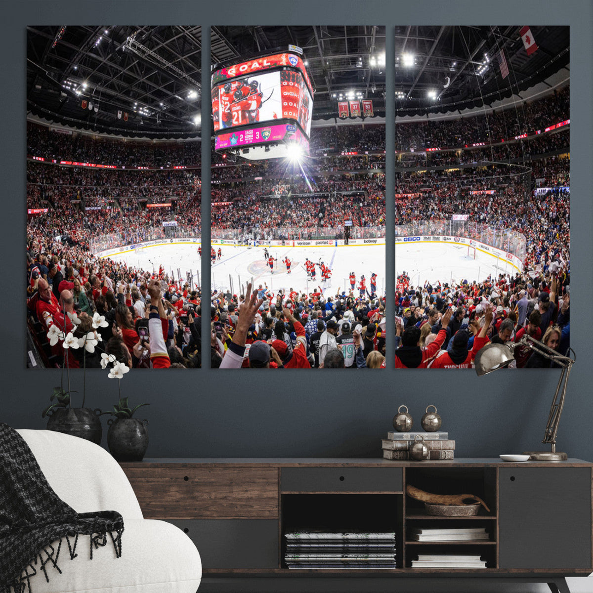 Amerant Bank Arena Wall Art Canvas Print - Basketball Arena
