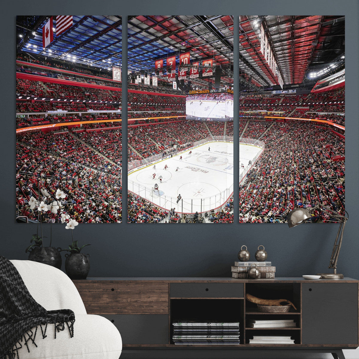 Barton Malow Little Caesars Arena Detroit Wall Art Canvas