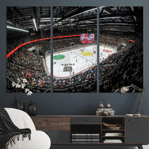 Vaudoise Lausanne Ice Hockey Arena Stadium Wall Art Canvas,