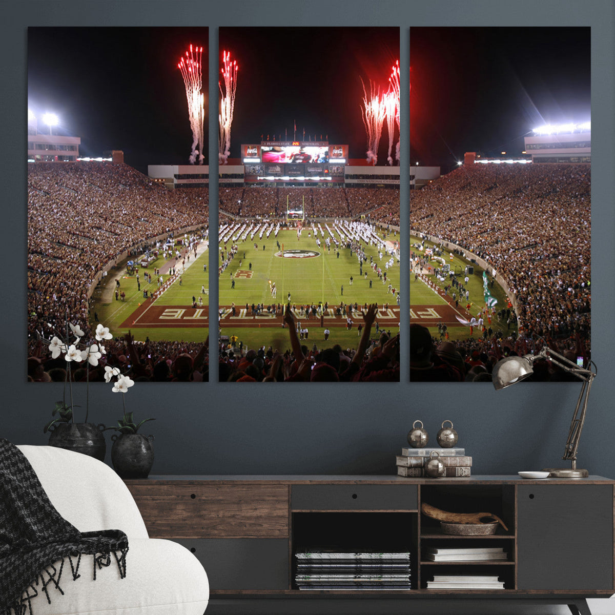 Framed Florida State Seminoles Football Team Print -