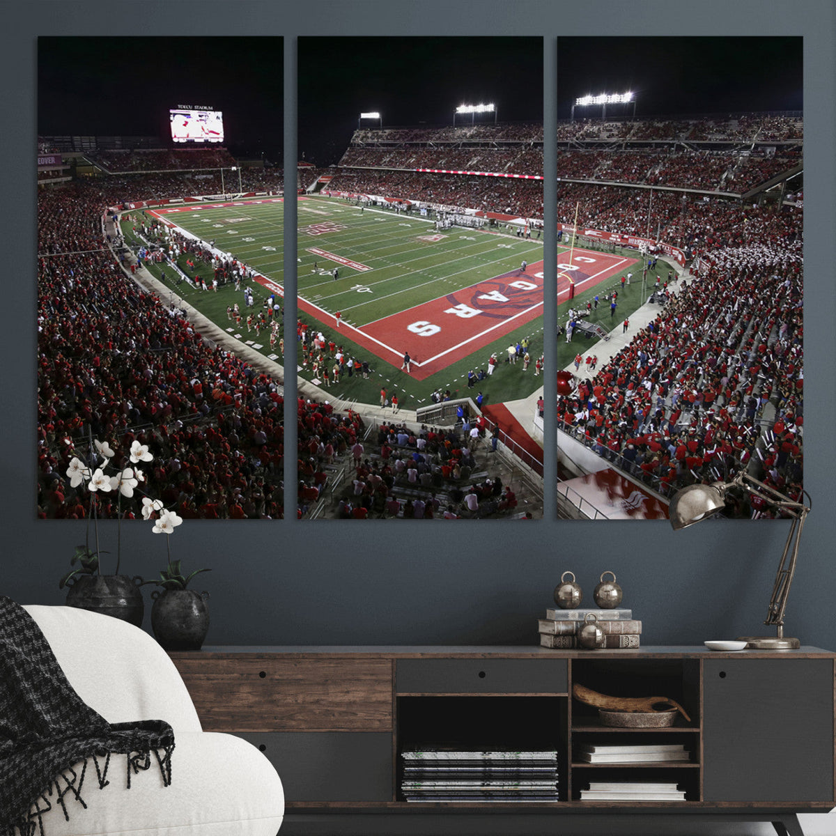 Houston Cougars Football Team Print - Houston TDECU Stadium