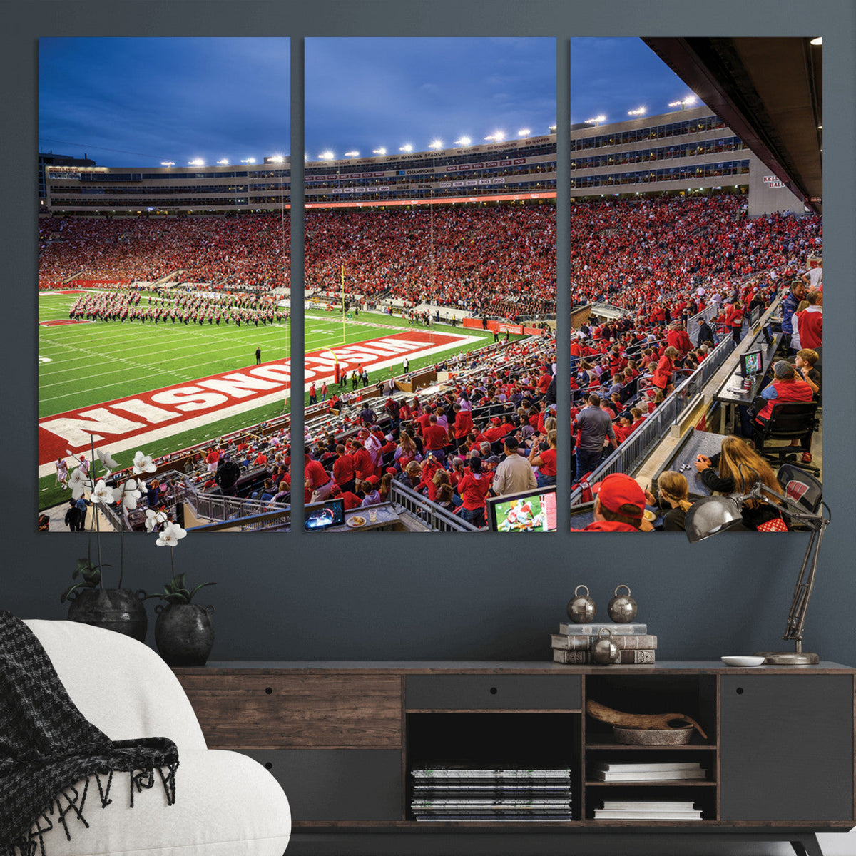 Wisconsin Badgers Football Team Print - Madison Camp Randall