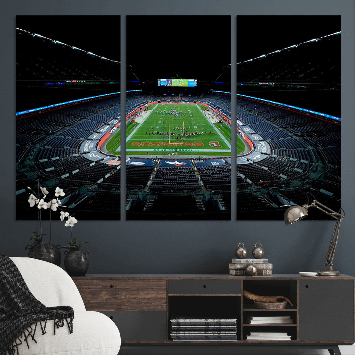 Denver Broncos Football Team Print Canvas- Denver Empower