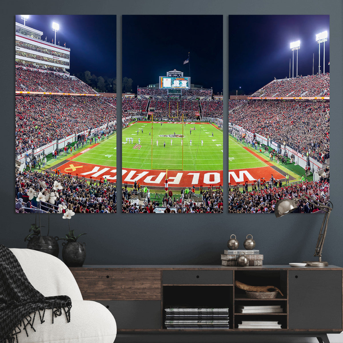 Wolfpack Football Team Print - Raleigh Carter-Finley Stadium