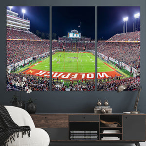 Wolfpack Football Team Print - Raleigh Carter-Finley Stadium