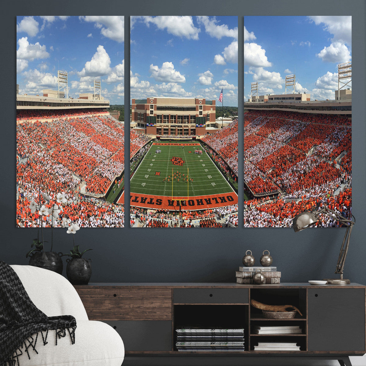 Oklahoma State Cowboys Football Team Print - Stillwater