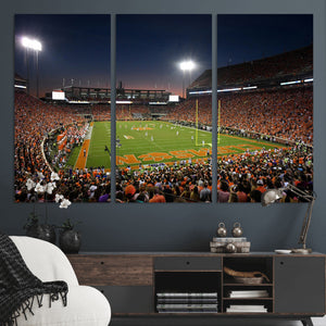 Clemson University Tigers Art Print, Football Team Print -