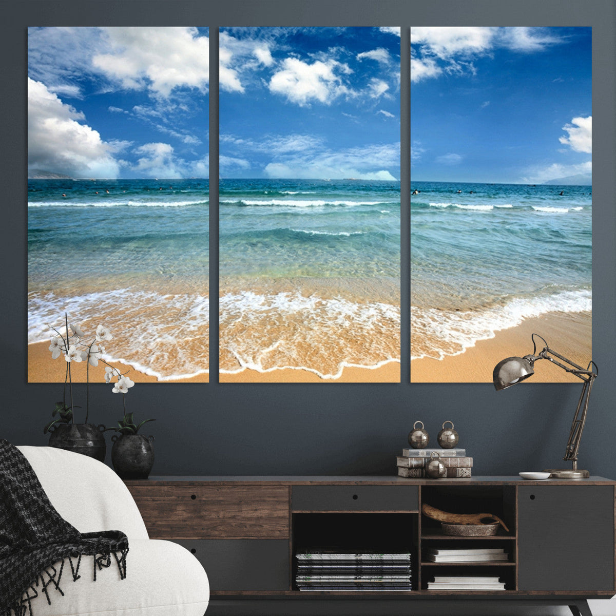 Sea View From the Beach Canvas Print