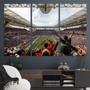 Miami Hurricanes Football Team Wall Art Print - Miami Hard