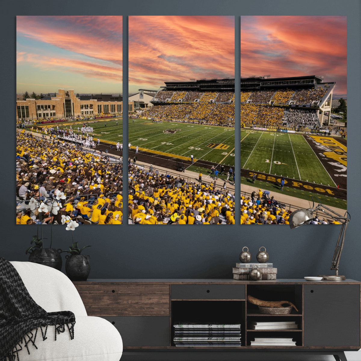 University of Wyoming Cowboys Football Team Print - Laramie