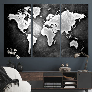 World Map Wall Art Canvas Print – Framed Wall Art for