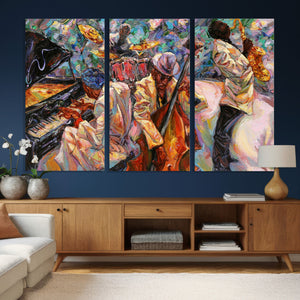 African American Jazz Art Music Abstract Wall Art Painting