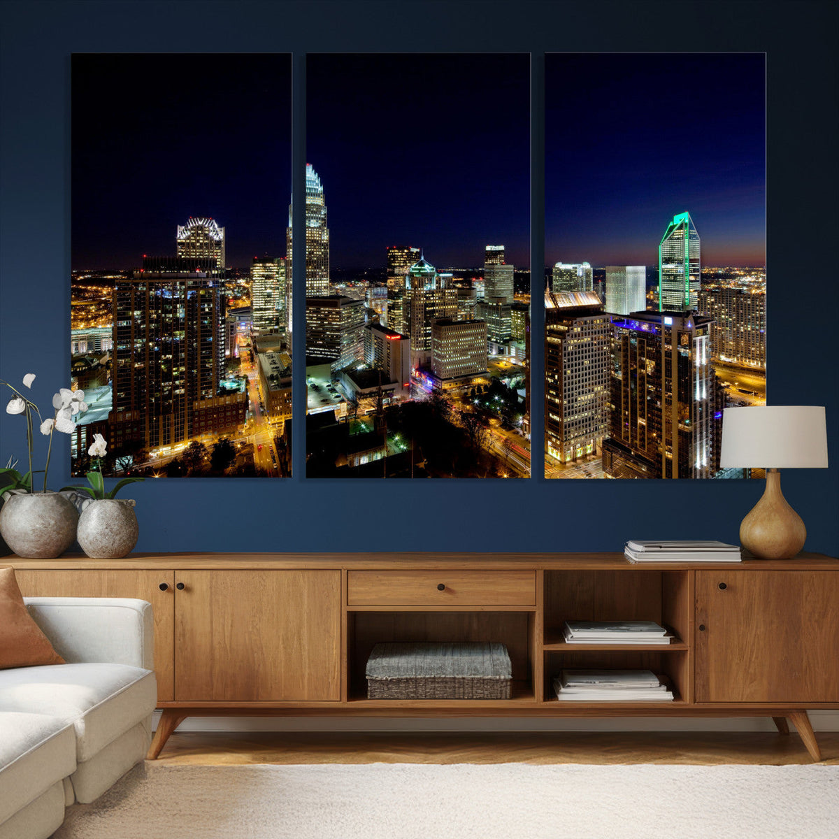 Atlanta Skyline Wall Art Canvas Print – Modern Cityscape