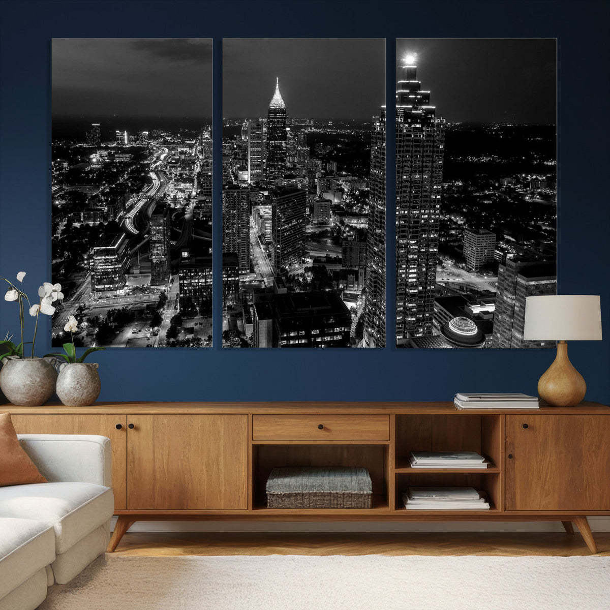 Atlanta Skyline Wall Art Canvas Print, Atlanta Downtown