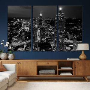 Atlanta Skyline Wall Art Canvas Print, Atlanta Downtown