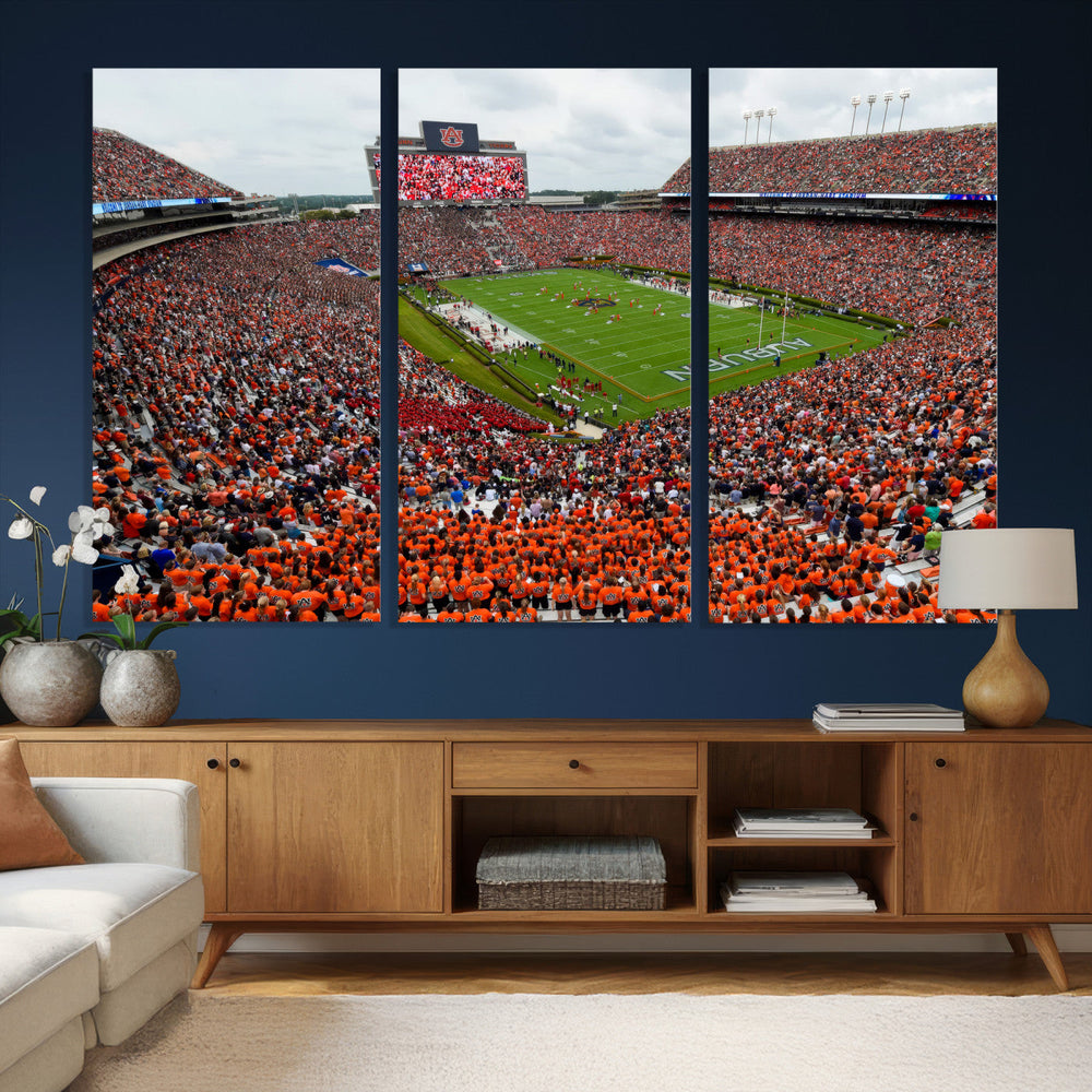 Auburn Stadium Wall Art Canvas Print, Jordan Hare Stadium