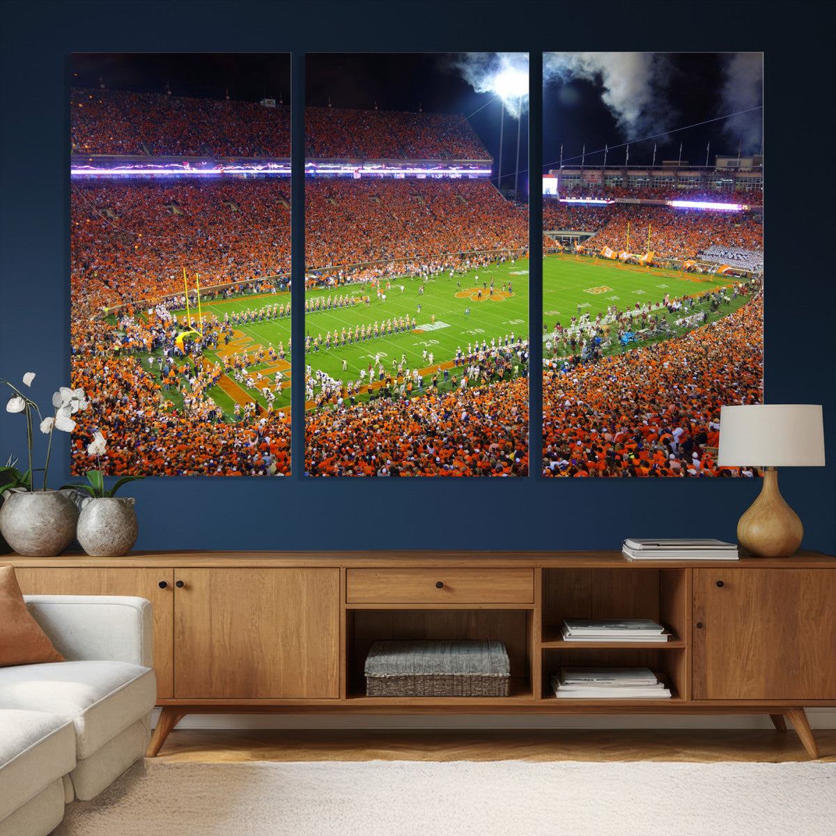 Clemson Football Stadium Wall Art Canvas Print, College