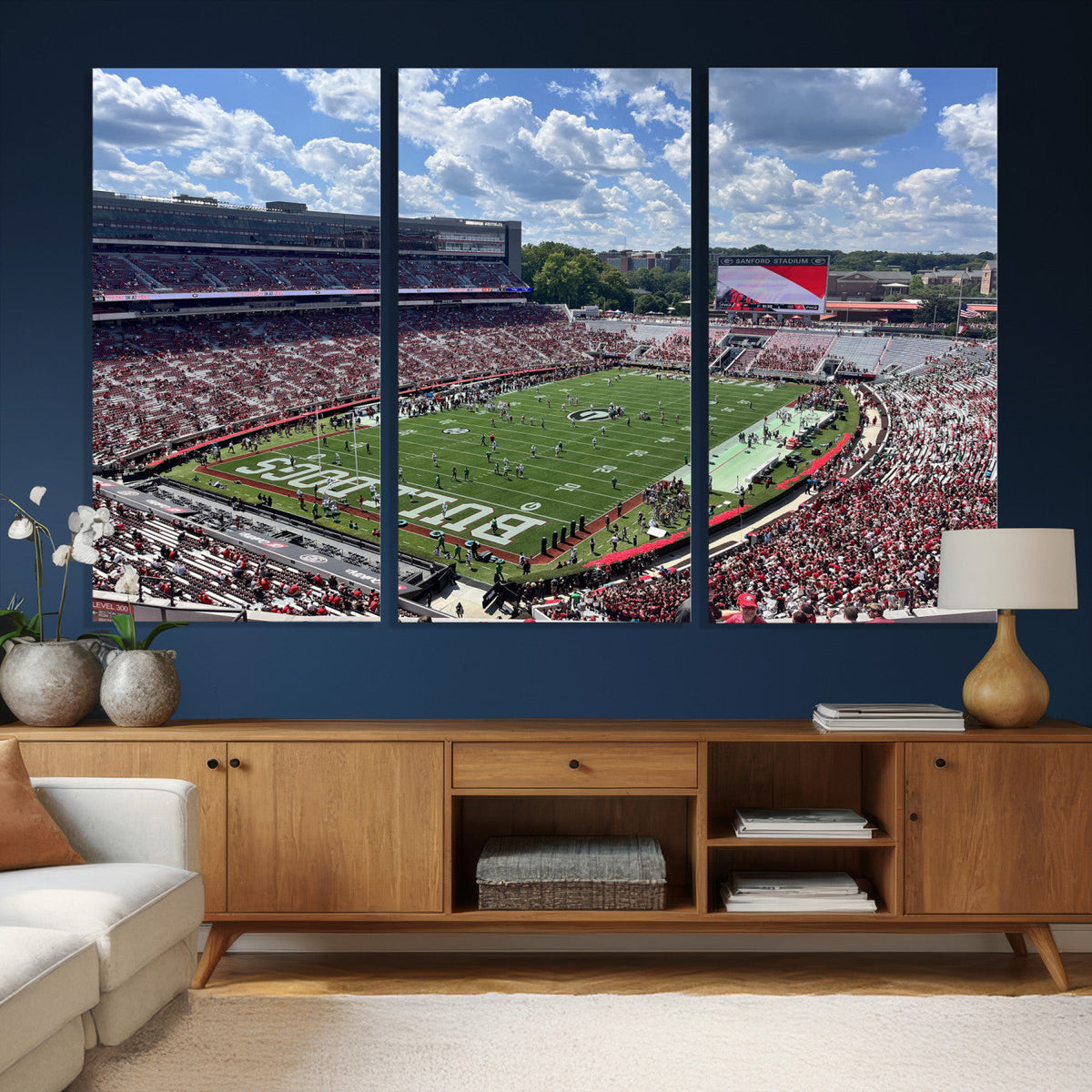 Georgia Bulldogs Stadium Wall Art Canvas Print, Sanford