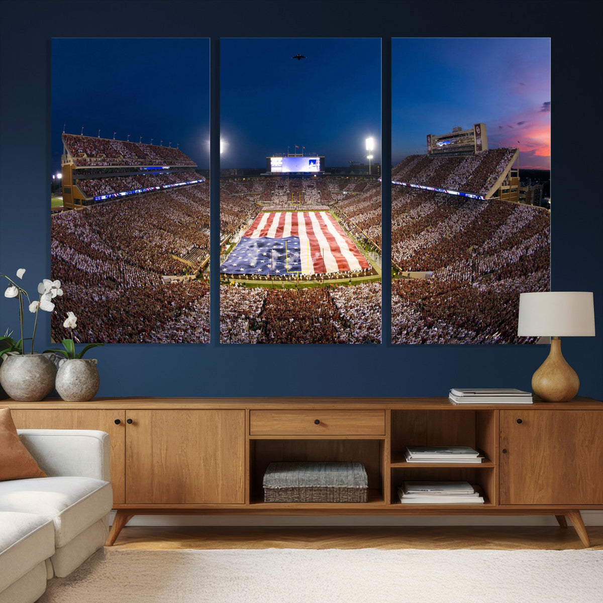 Oklahoma Sooners Memorial Stadium Wall Art Canvas Print,