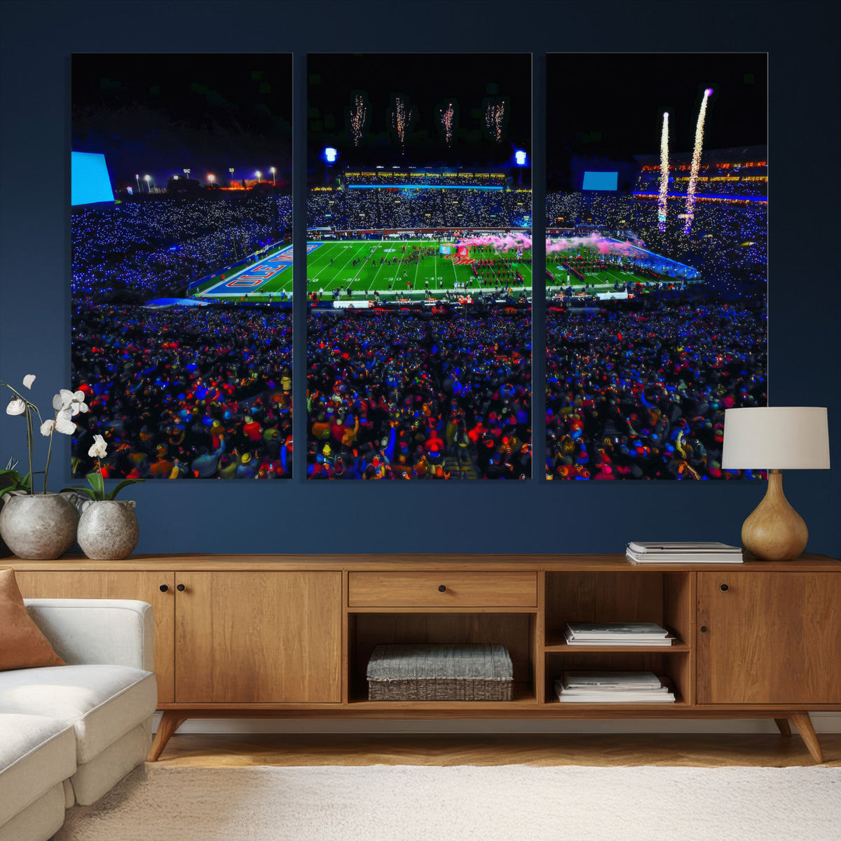 Ole Miss Rebels Vaught Hemingway Stadium Wall Art Canvas