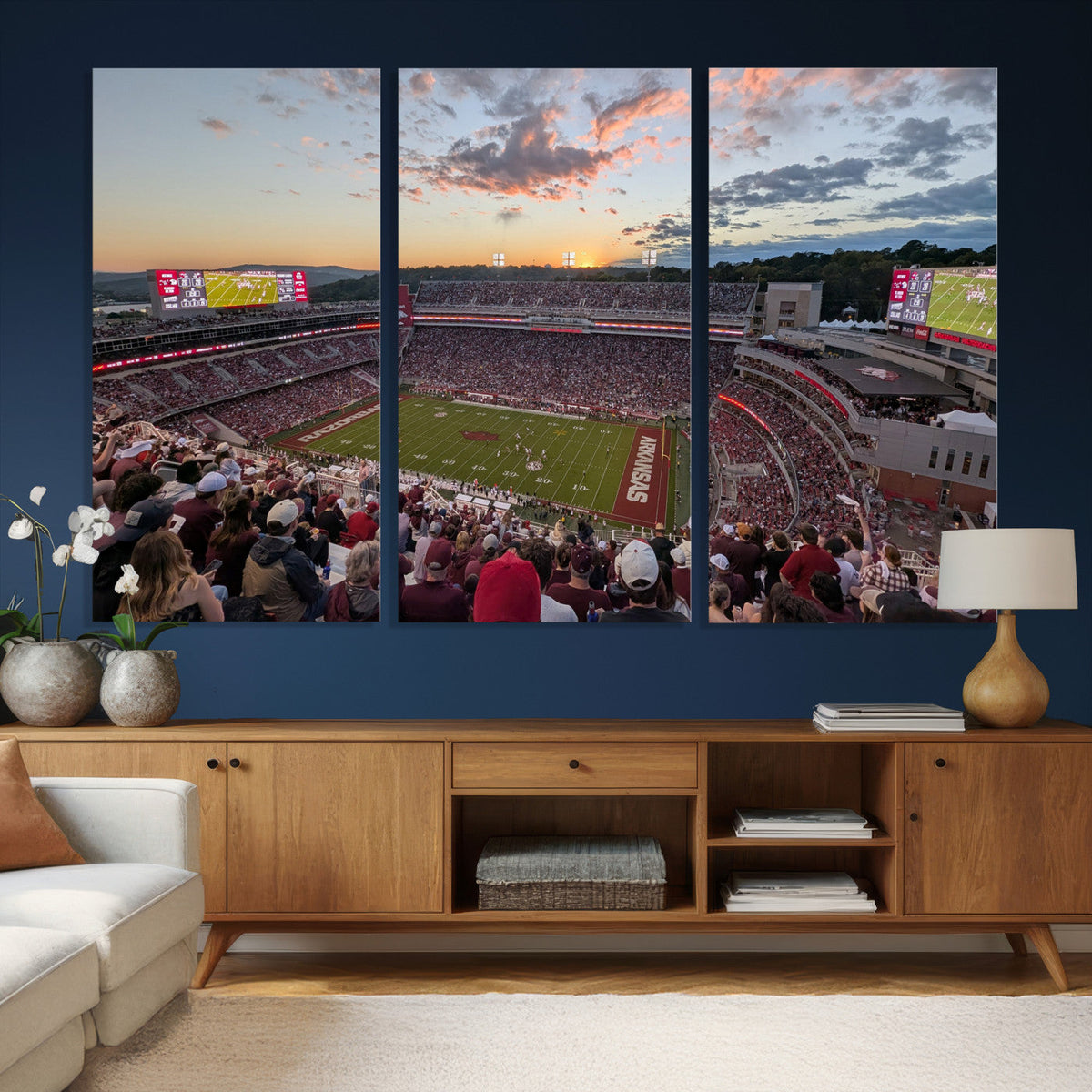 Donald W. Reynolds Razorback Stadium Wall Art Canvas Print –