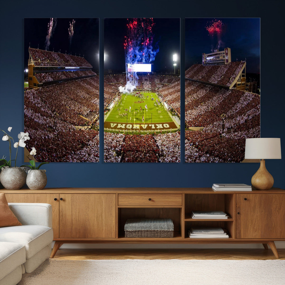 Oklahoma Memorial Stadium Wall Art Canvas Print – Oklahoma