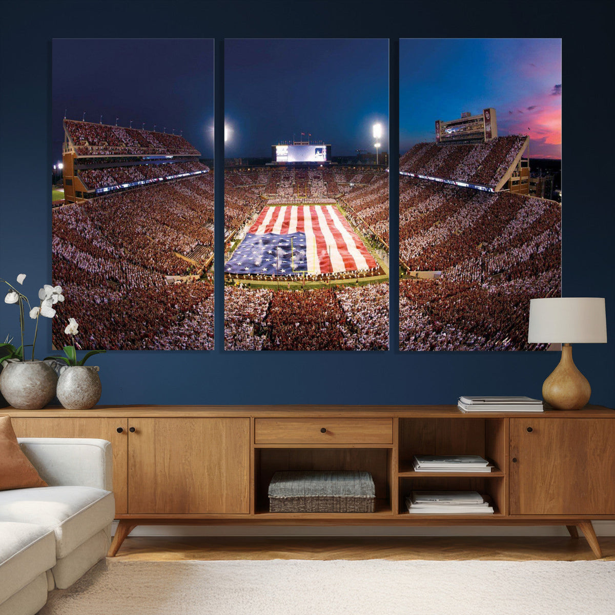 Oklahoma Memorial Stadium Wall Art Canvas Print – Oklahoma