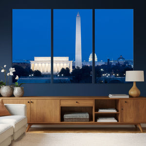 Washington DC Skyline Wall Art Canvas Print – Lincoln