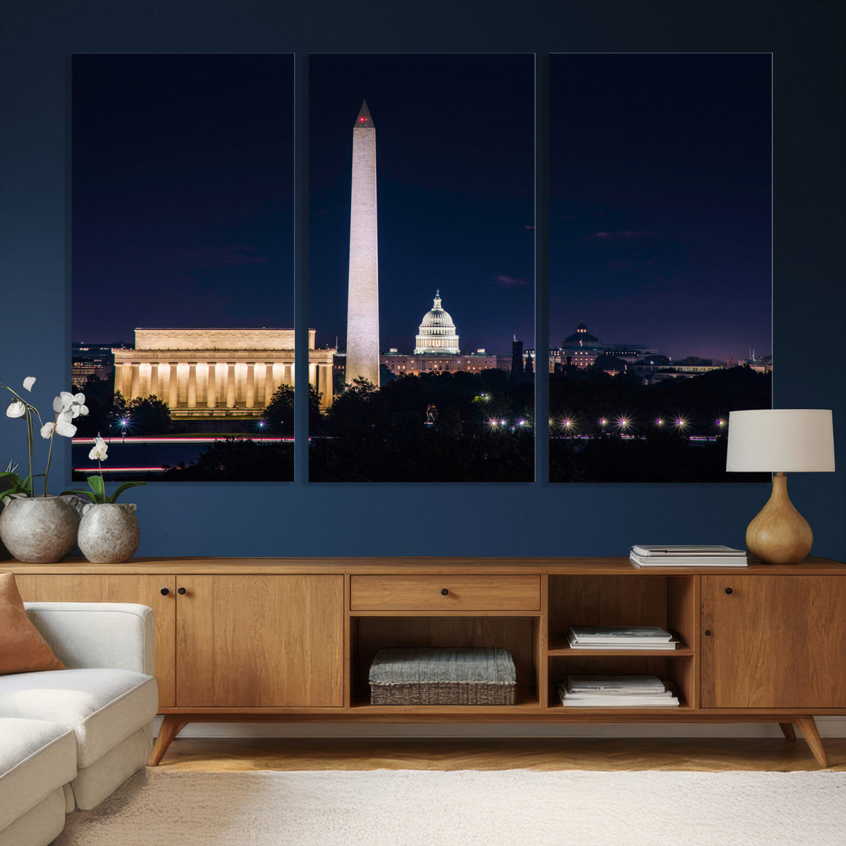 Washington White House Skyline Wall Art Canvas Print –