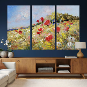 Abstract Mountain Landscape Wall Art Canvas Print – Textured
