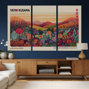 Yayoi Kusama Colorful Landscape Wall Art Canvas Print –