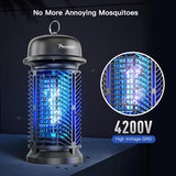 Bug Zapper Outdoor Electric, 4200V/20W High Power Voltage Mosquito Zapper, IPX4 Waterproof Fly Traps, Fly Zapper for Camping, Backyard, Patio and Garden