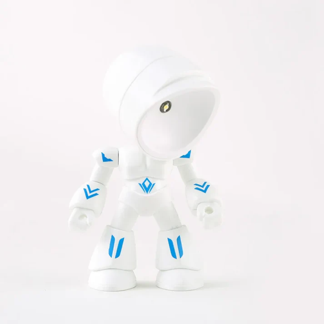 Modern Robot LED Table Lamp Battery Powered Warm Light Desk Night Lamp