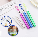 3-Pack Stainless Steel Straws with Bottle Opener