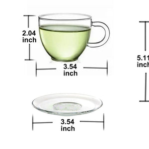 Teapot with infuser + warmer and 4 cups