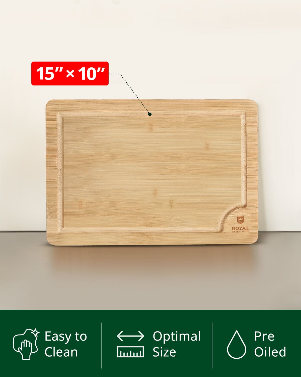 Cutting Board Large 15x10 by Royal Craft Wood