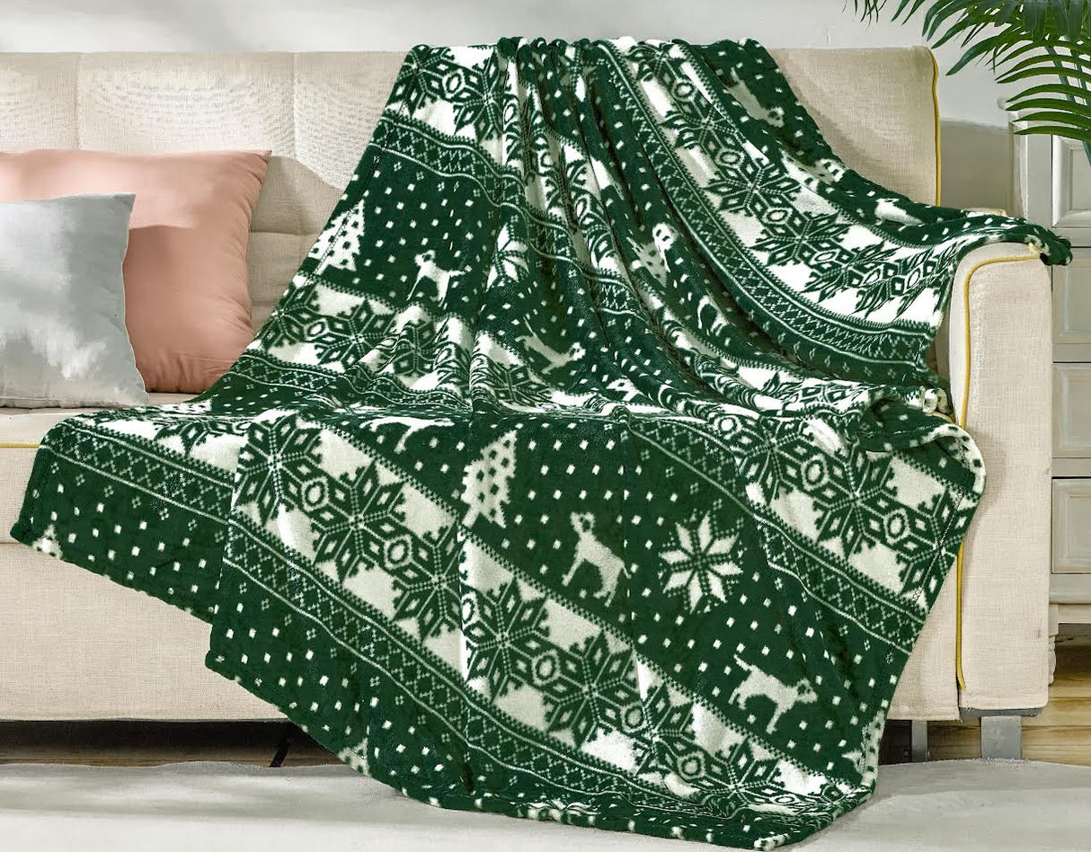 Winter Wonderland 50" x 70" Throw Blanket – Ultra-Soft Cozy Fleece Decorative Blanket for Home & Holidays