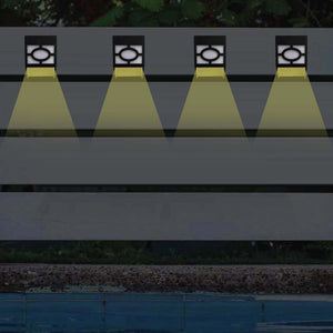 4-Pack LED Solar Powered Garden Fence Lights