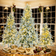 Pre-Lit-Spruce-Snow-Flocked-Christmas-Tree-Set-4FT,-6FT,-7.5FT-Christmas-Trees