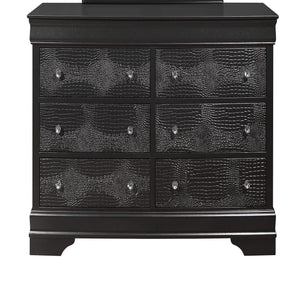 Shaker - 5 Pieces Bedroom Set With Crystal Inspired Tufted Headboard And LED Lighting