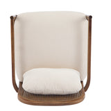 Elliston Rattan Backrest Solid Wood Accent Chair with Cushions, Set of 2