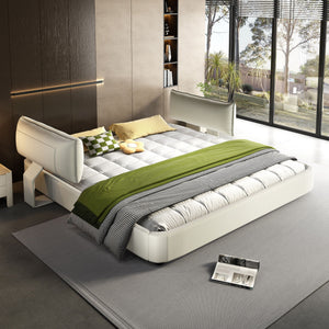 Cloud Bed Frame With Oversized Padded Movable Headboard