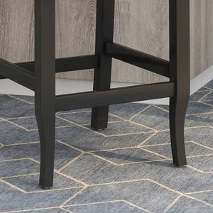 Vienna - Fabric Tufted Counter Stool With Nailhead Accents (Set of 2)