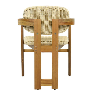 Outdoor Woven Rattan Chair Set - Two Accent Chairs