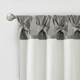 Twist Tab Lined Window Curtain Panel Charcoal 50x84"
