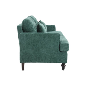 Mid Century Modern Fabric Loveseat Sofa, 2 Seat Upholstered Couch