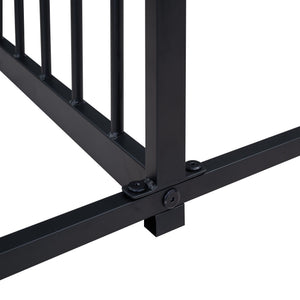 House Platform Beds, 2 Shared Beds, Metal Frame With Guardrails