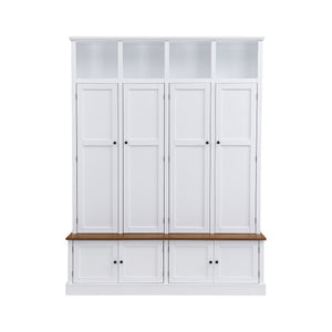 Hall Tree With Bench And Cabinet