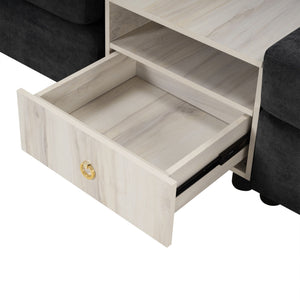 Modular Sofa Couch With Storage Armrest And Center Console